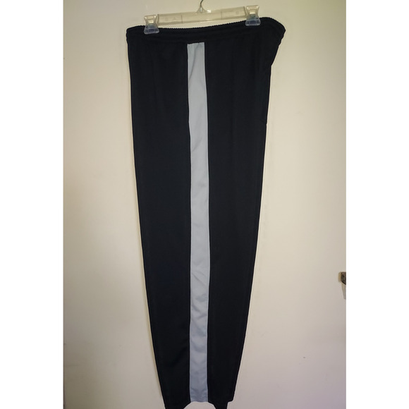 Nautica Men's Sweatpants Large Straight Leg Mesh Workout Athletic Black Gray - Picture 1 of 9